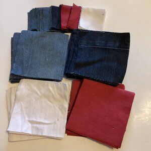 Denim Charm Packs + 2.5" Mini Charms Denim Squares, Sewing Material Quilting